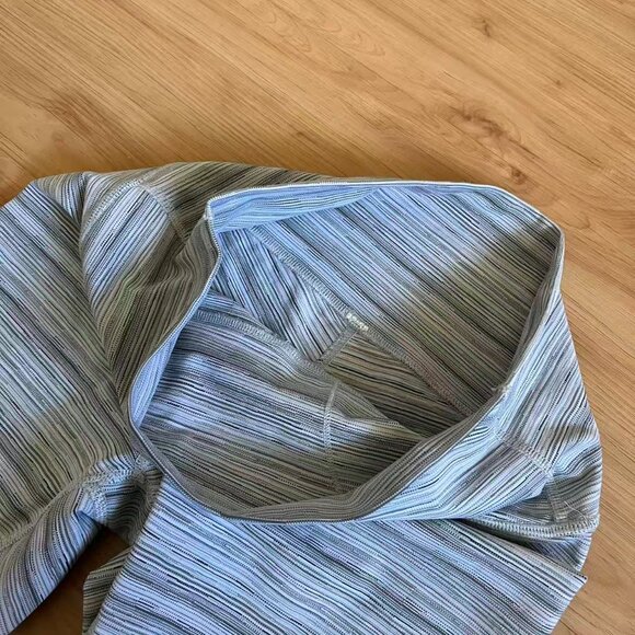 Lululemon High Times Pant-Cyber Stripe White Silver Fox Size 6 - Picture 5 of 8
